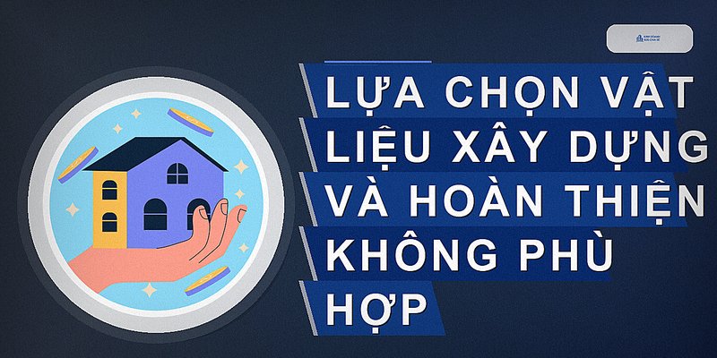 Lựa chọn vật liệu xây dựng và hoàn thiện không phù hợp